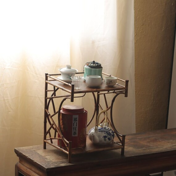 This is a meilu bamboo shelf bamboo rack.this is a bamboo teaware storage shelf