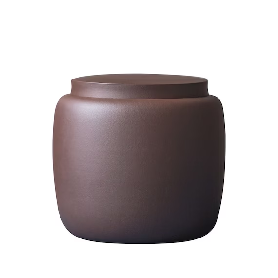 This is a zisha purple clay tea jar.this is a pottery tea storage canister