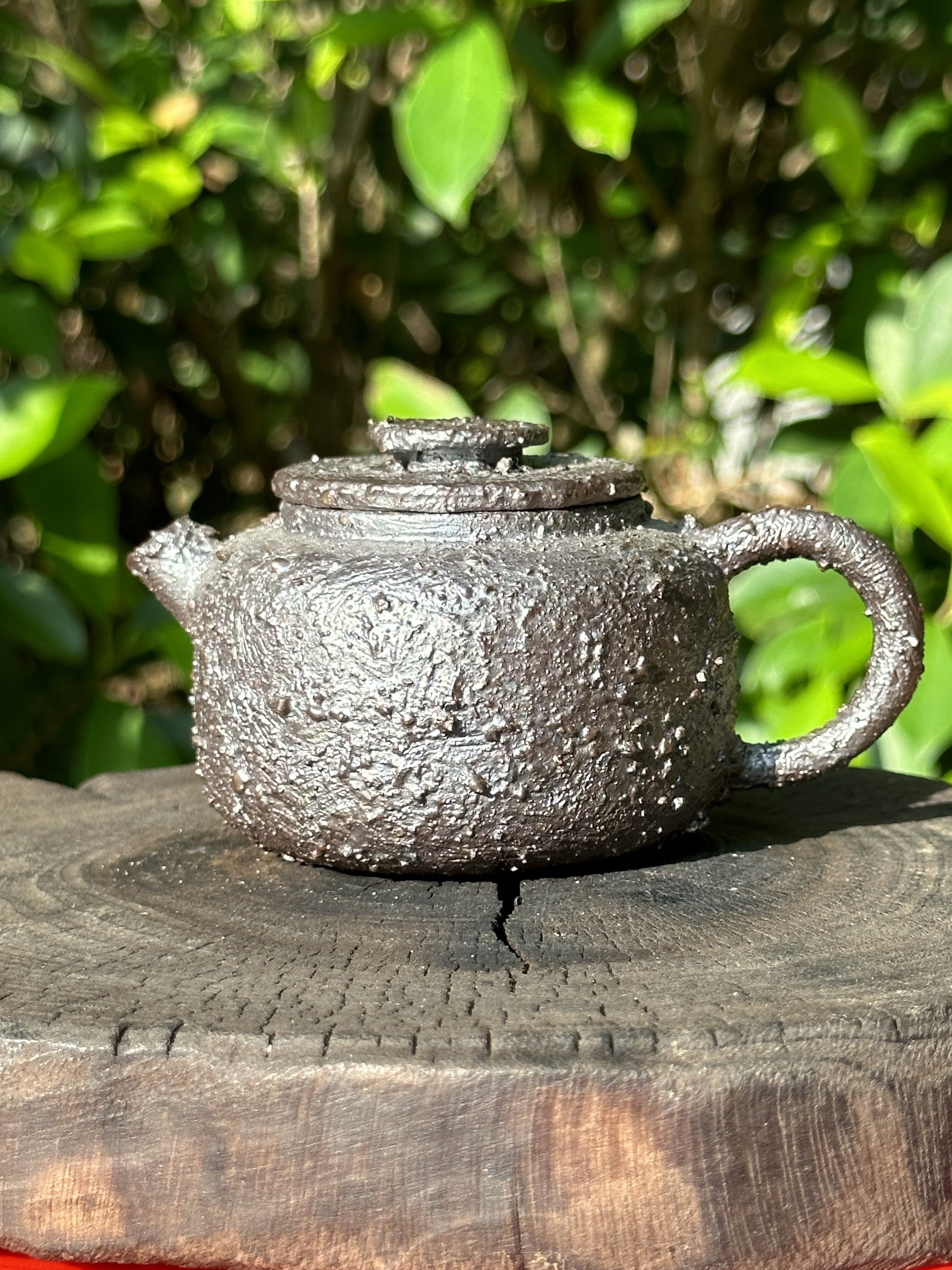 This is a woodfired pottery teapot