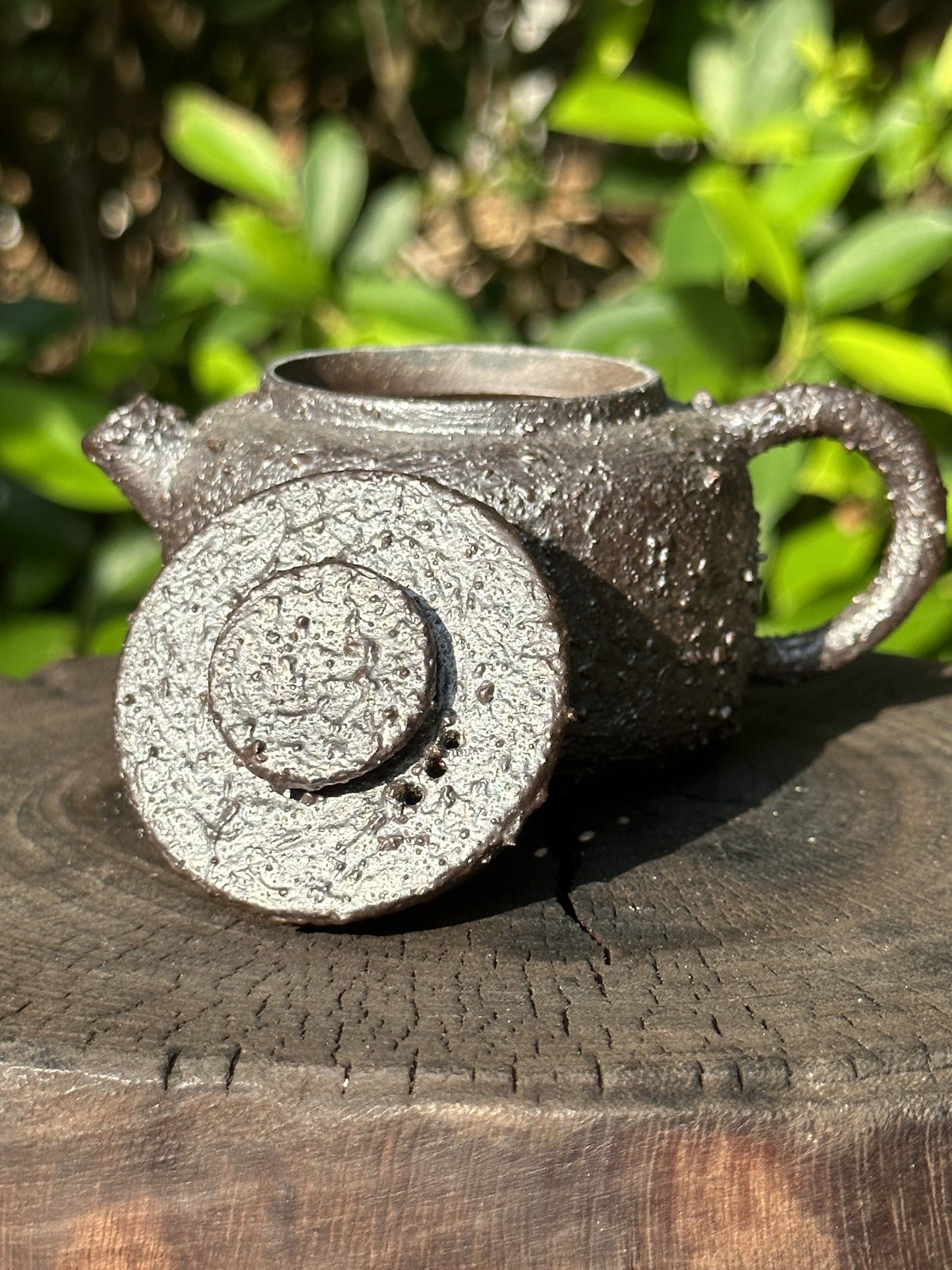 This is a woodfired pottery teapot