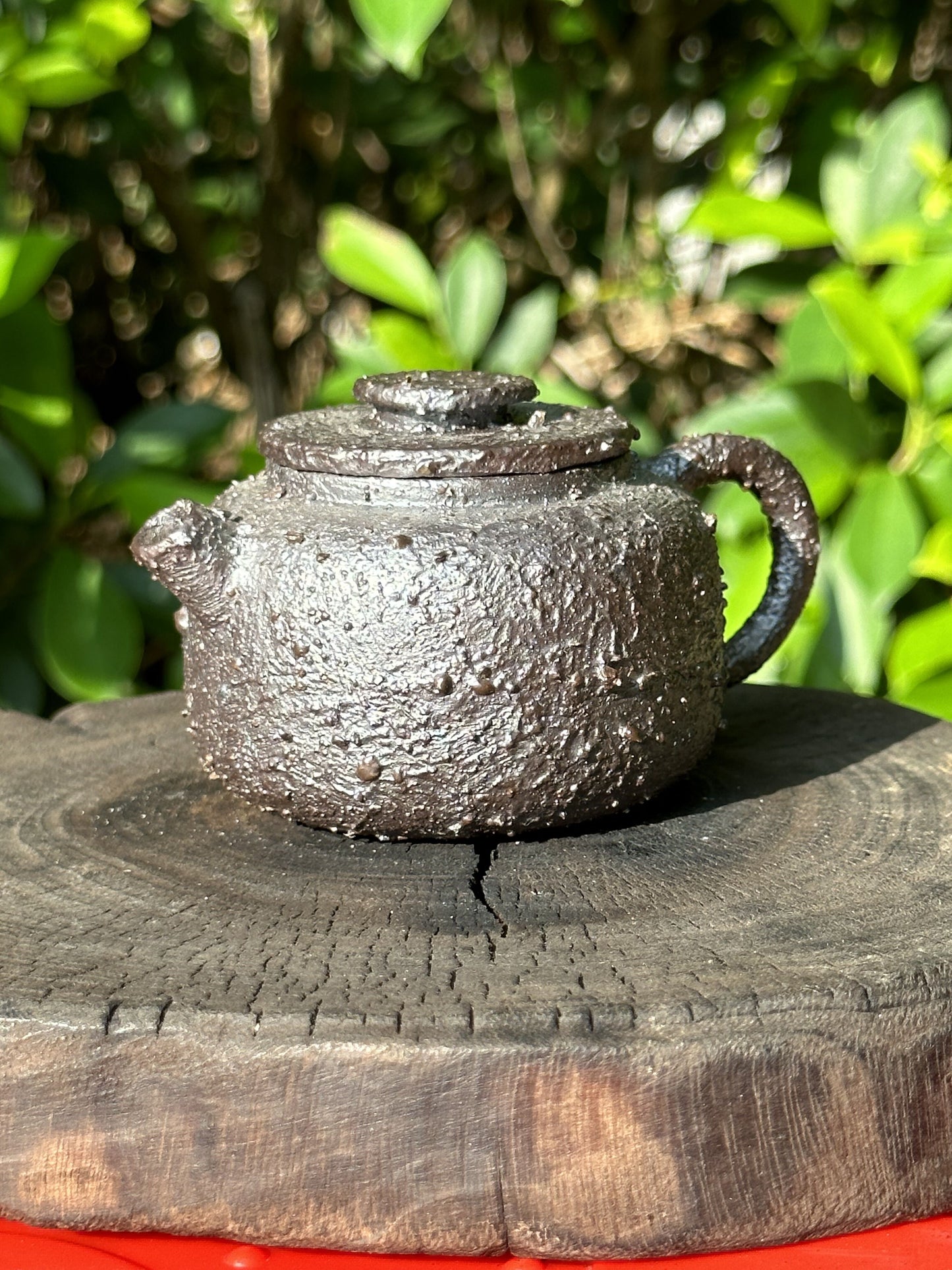 This is a woodfired pottery teapot