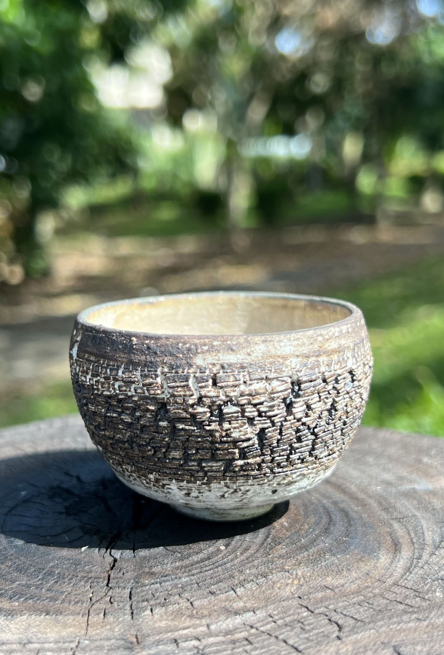 This is a pottery teacup