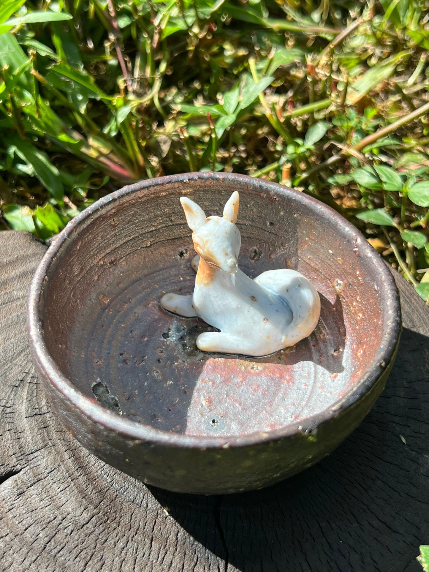 This is a woodfired pottery teacup