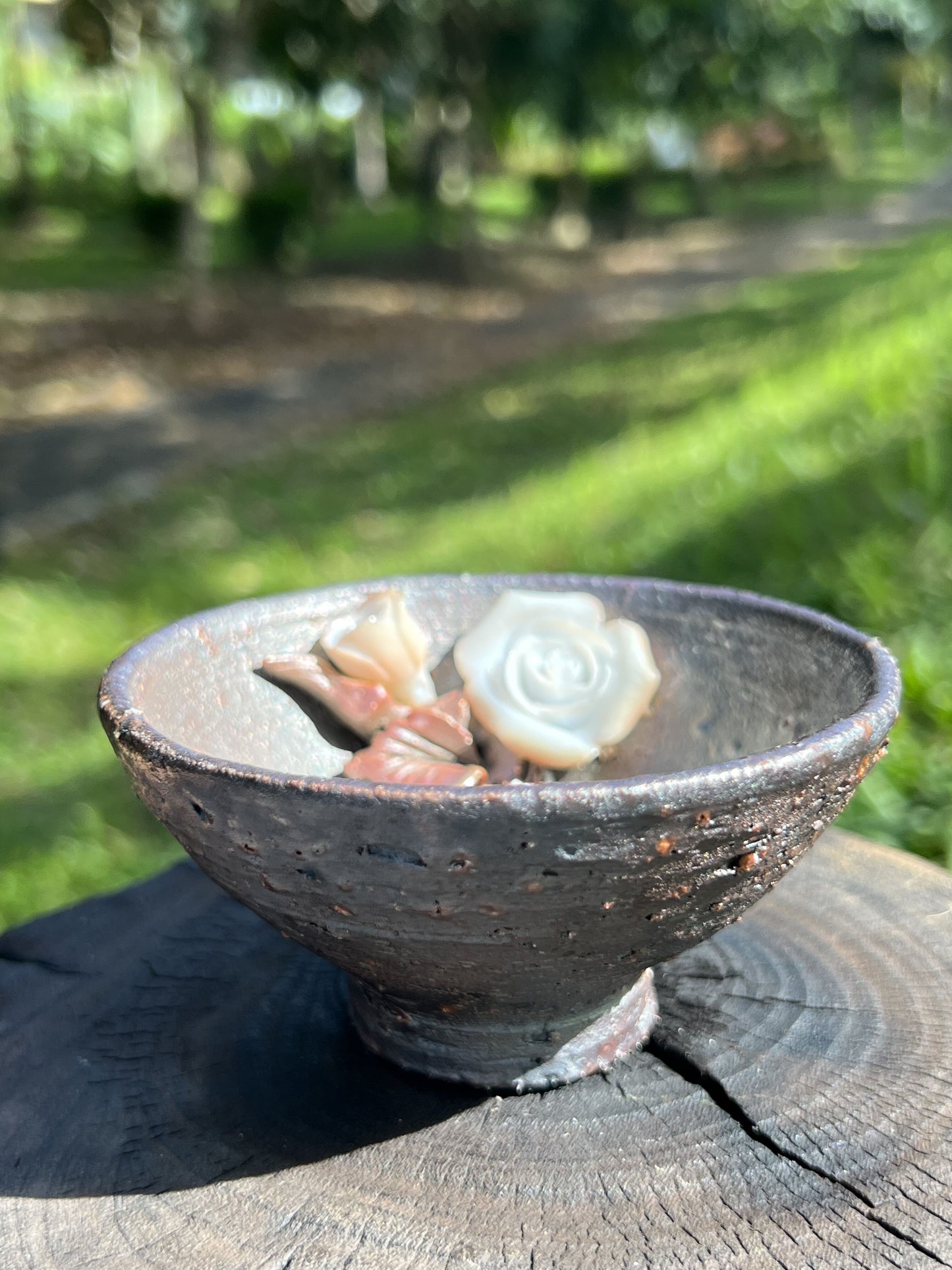 This is a woodfired pottery teacup