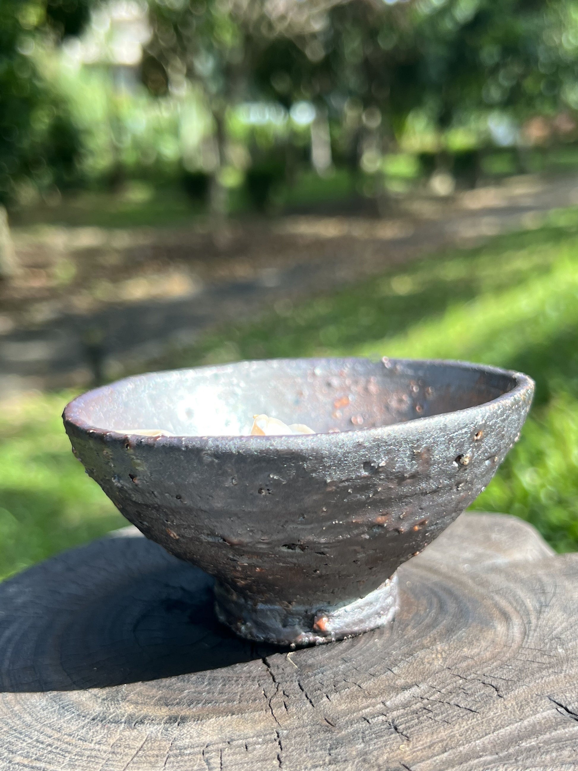 This is a woodfired pottery teacup