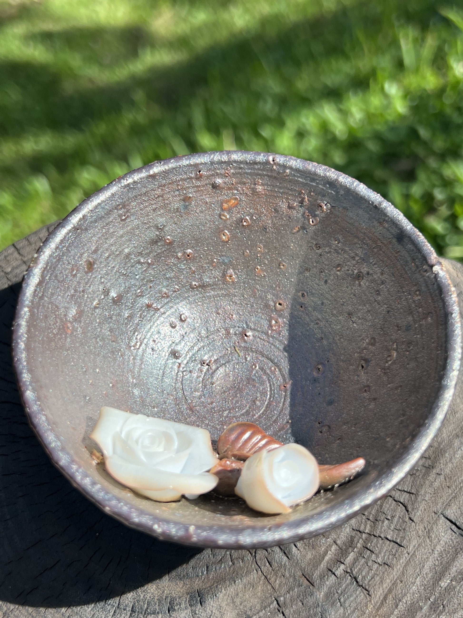 This is a woodfired pottery teacup