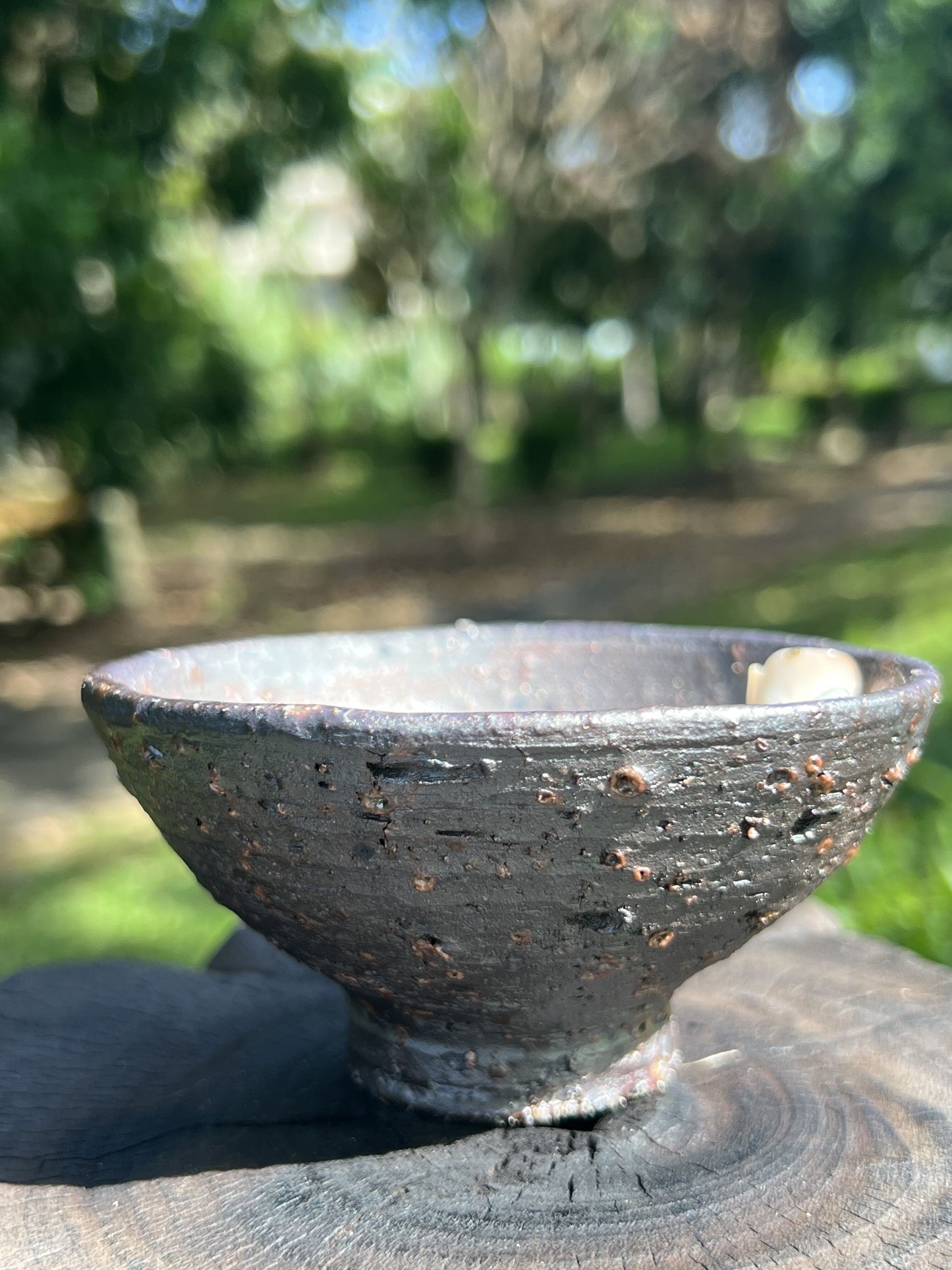 This is a woodfired pottery teacup