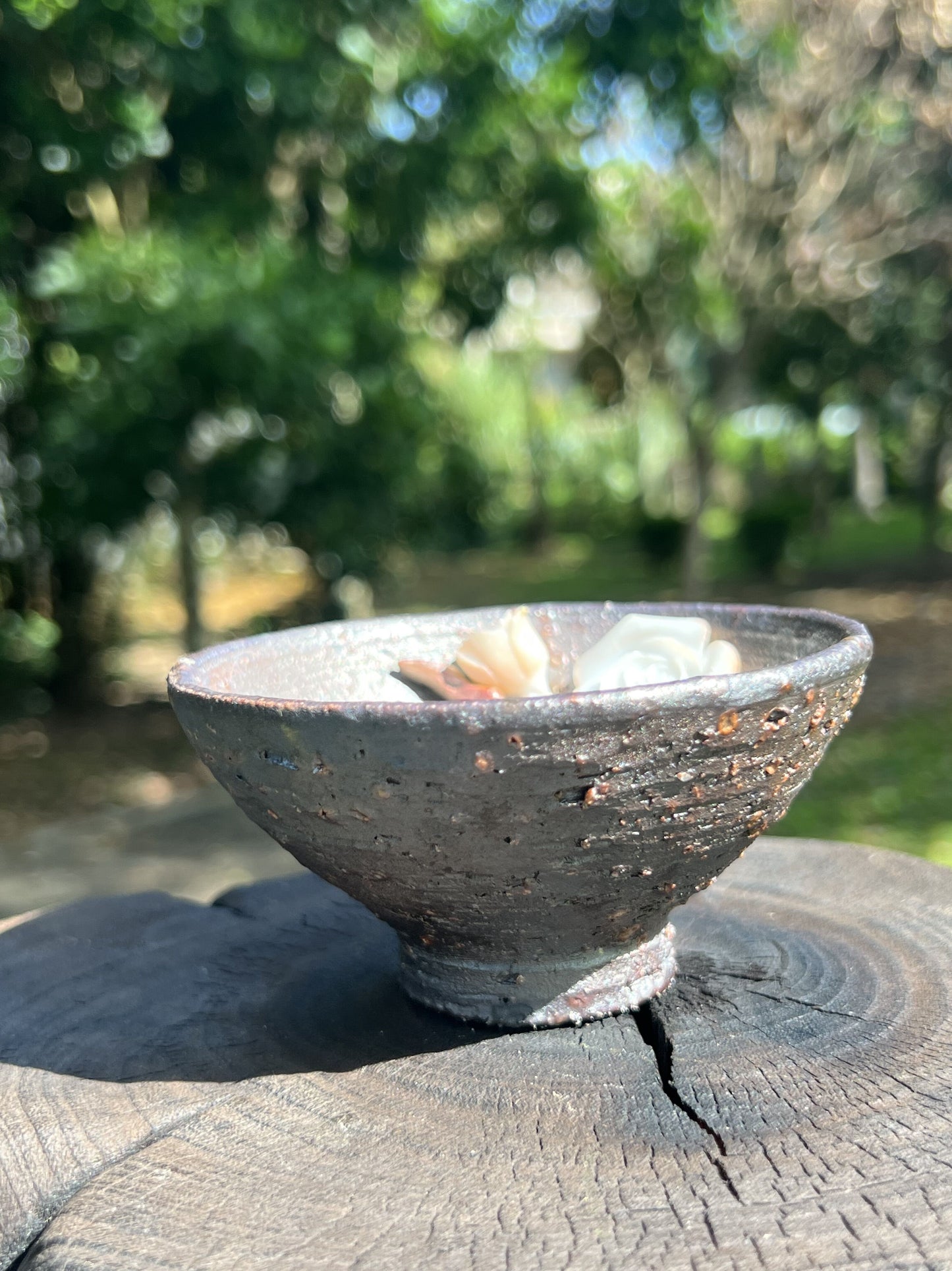 This is a woodfired pottery teacup