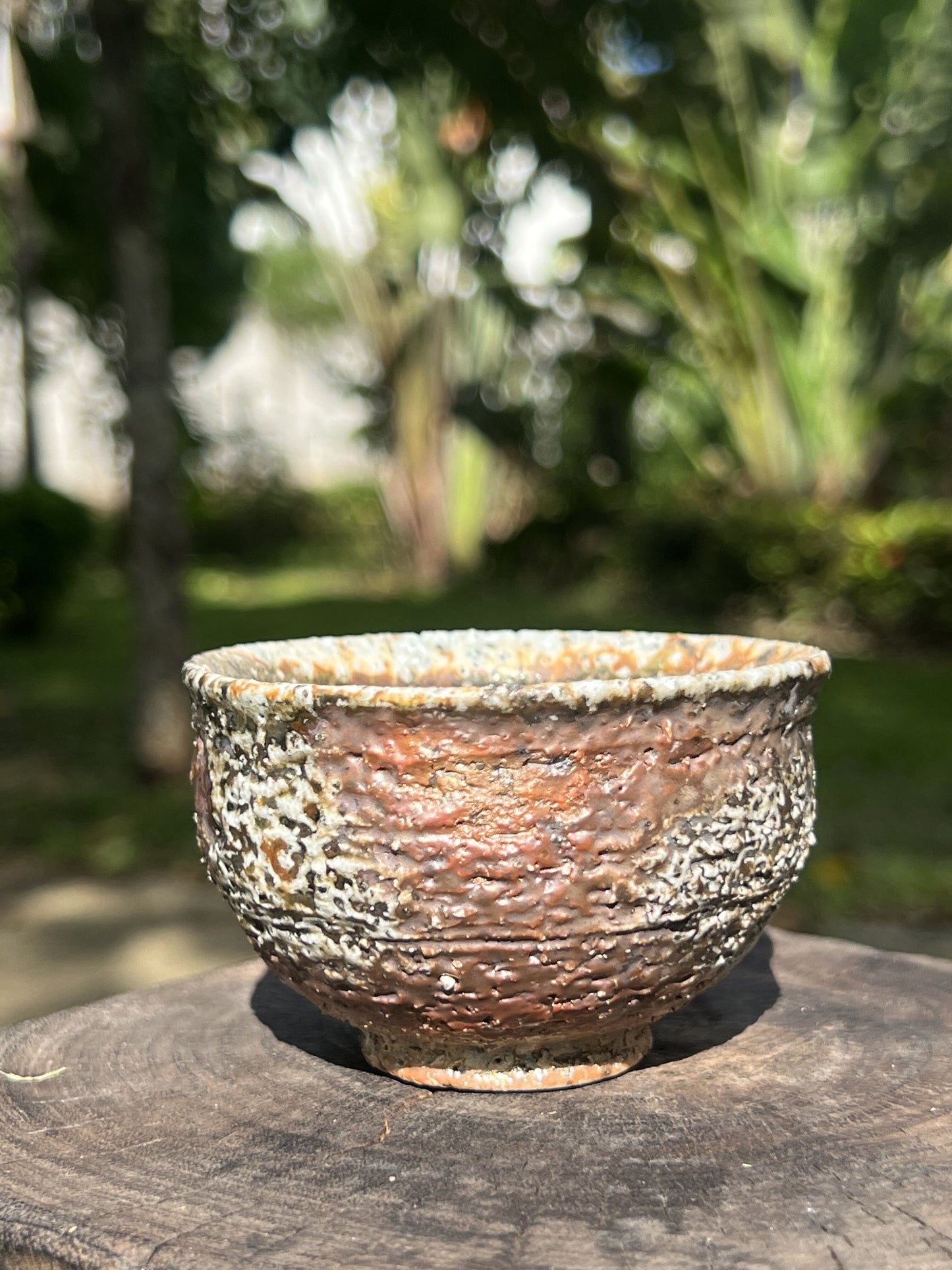 This is a woodfired pottery teacup