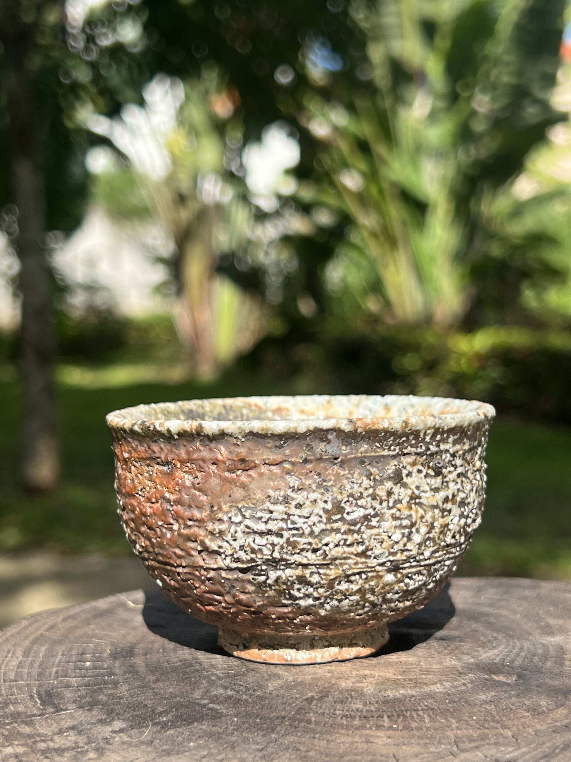 This is a woodfired pottery teacup