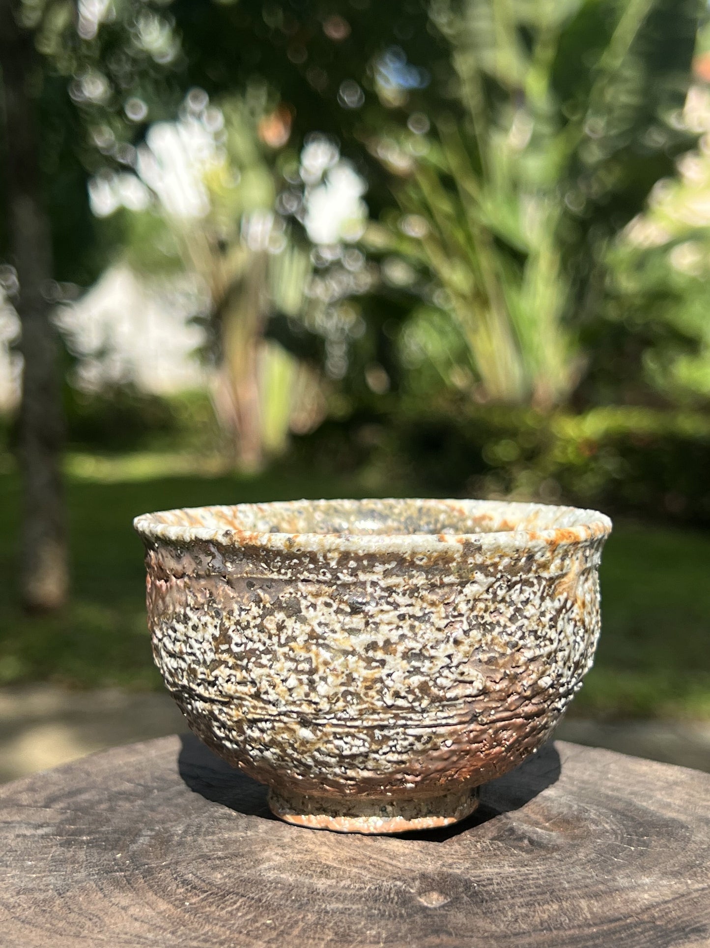 This is a woodfired pottery teacup