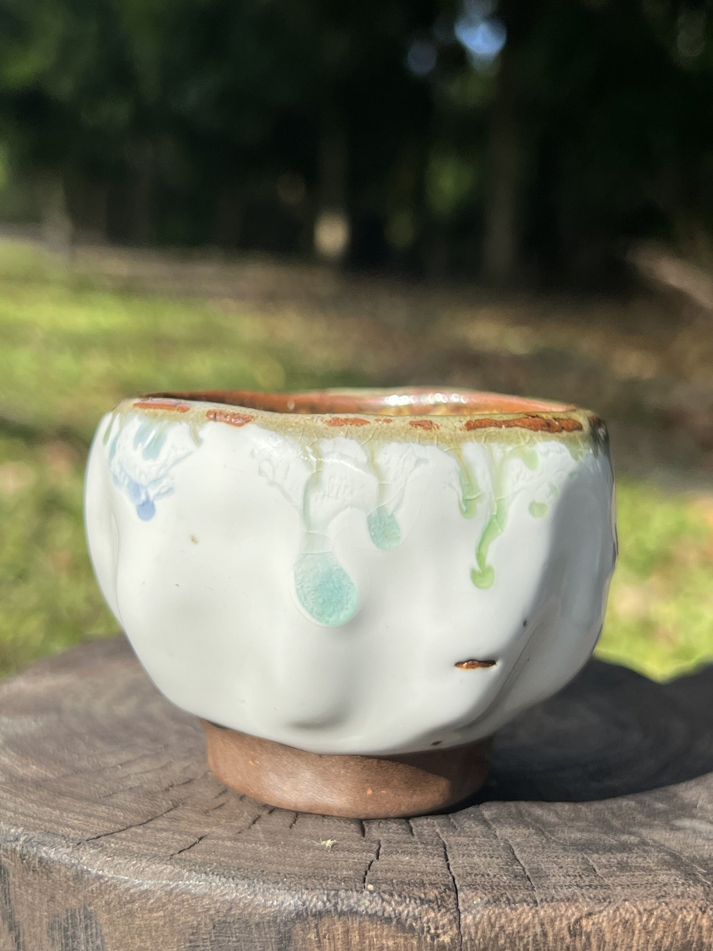 This is a shino ware teacup.this is a shinoyaki teacup