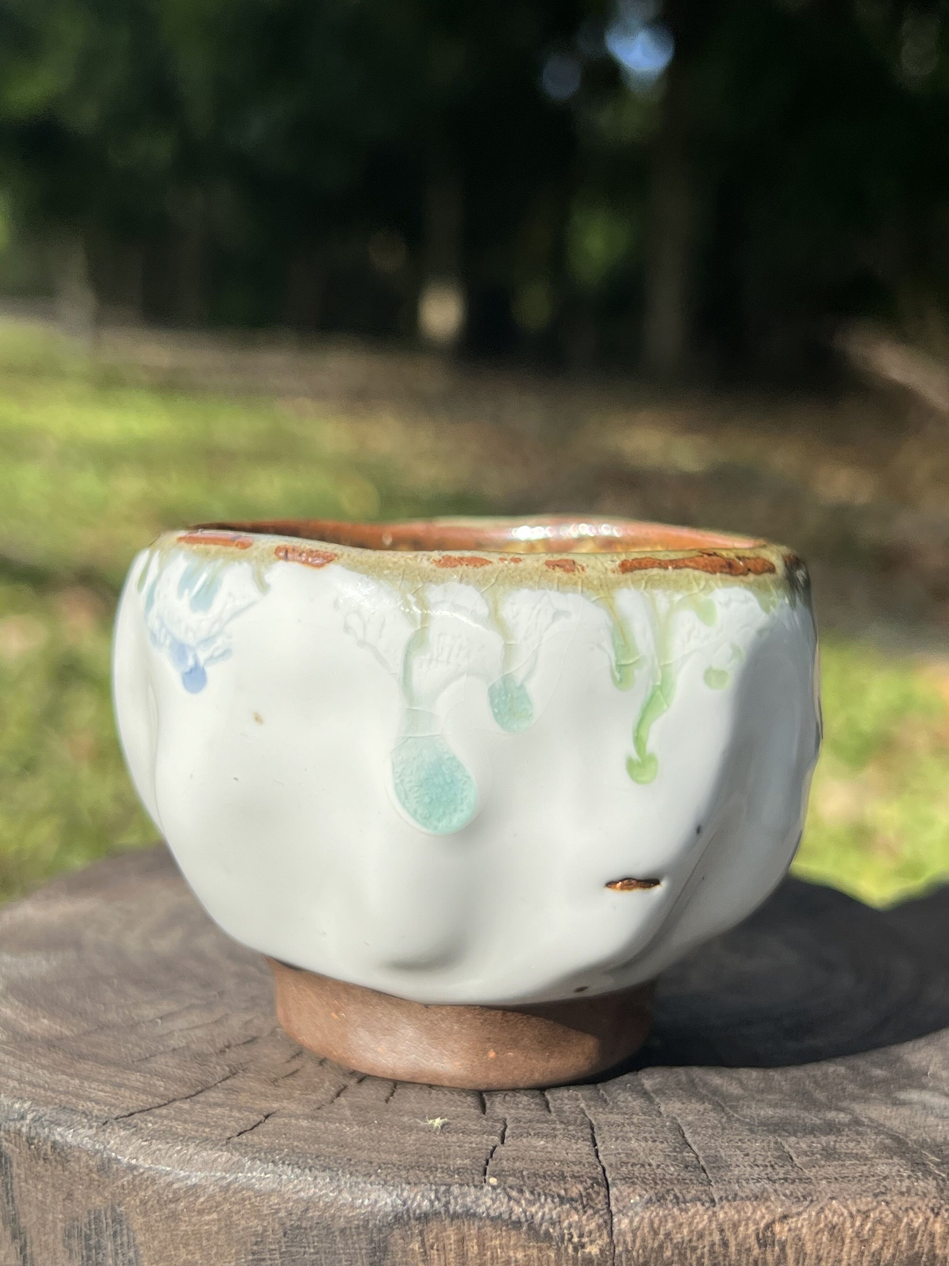 This is a shino ware teacup.this is a shinoyaki teacup