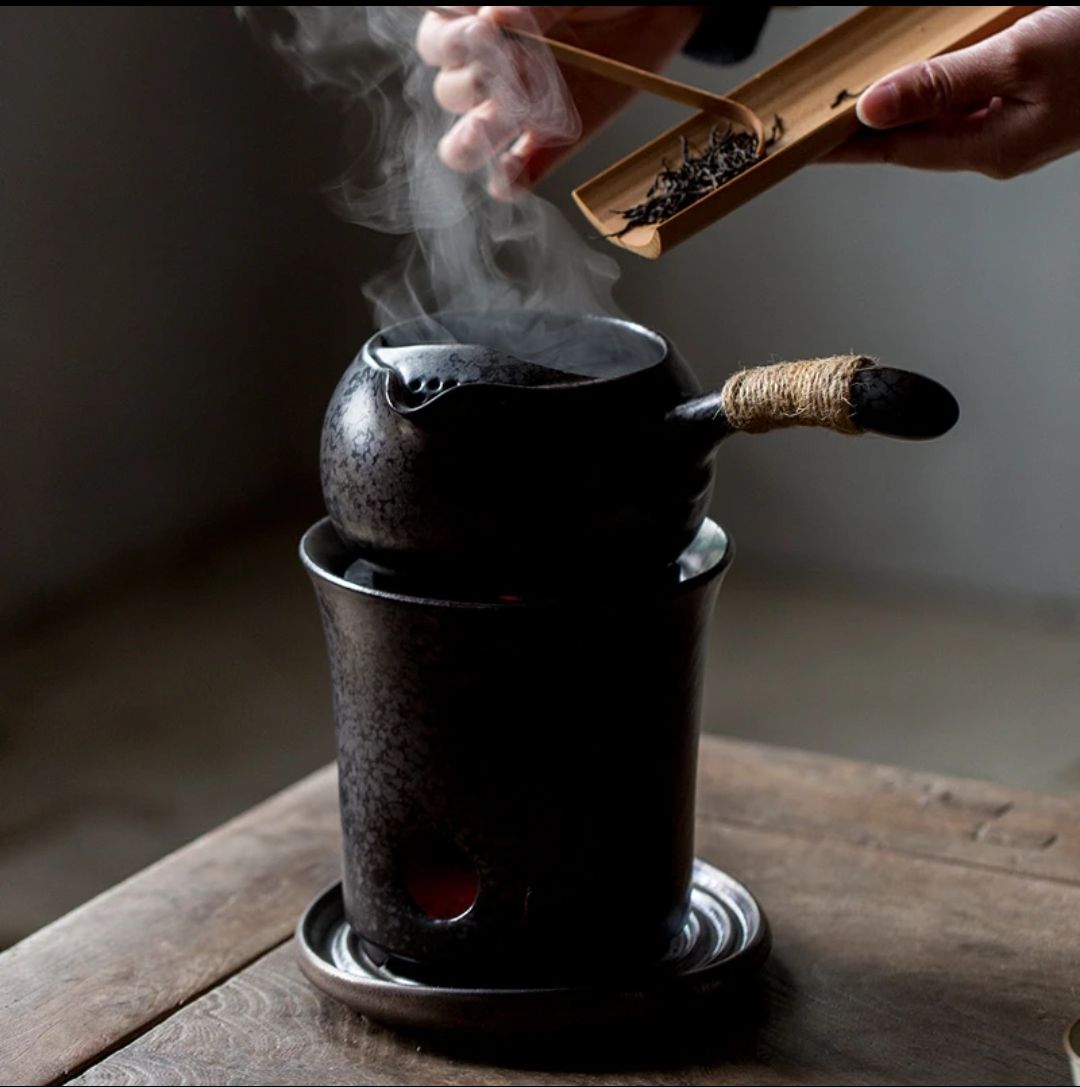 This is a pottery kettle