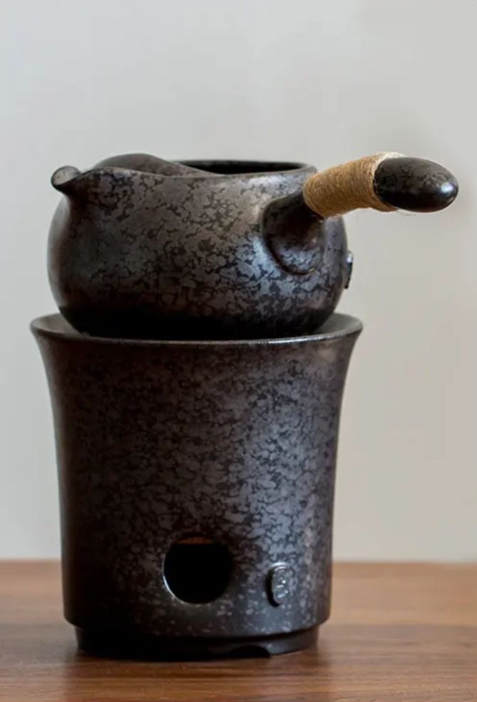 This is a pottery kettle