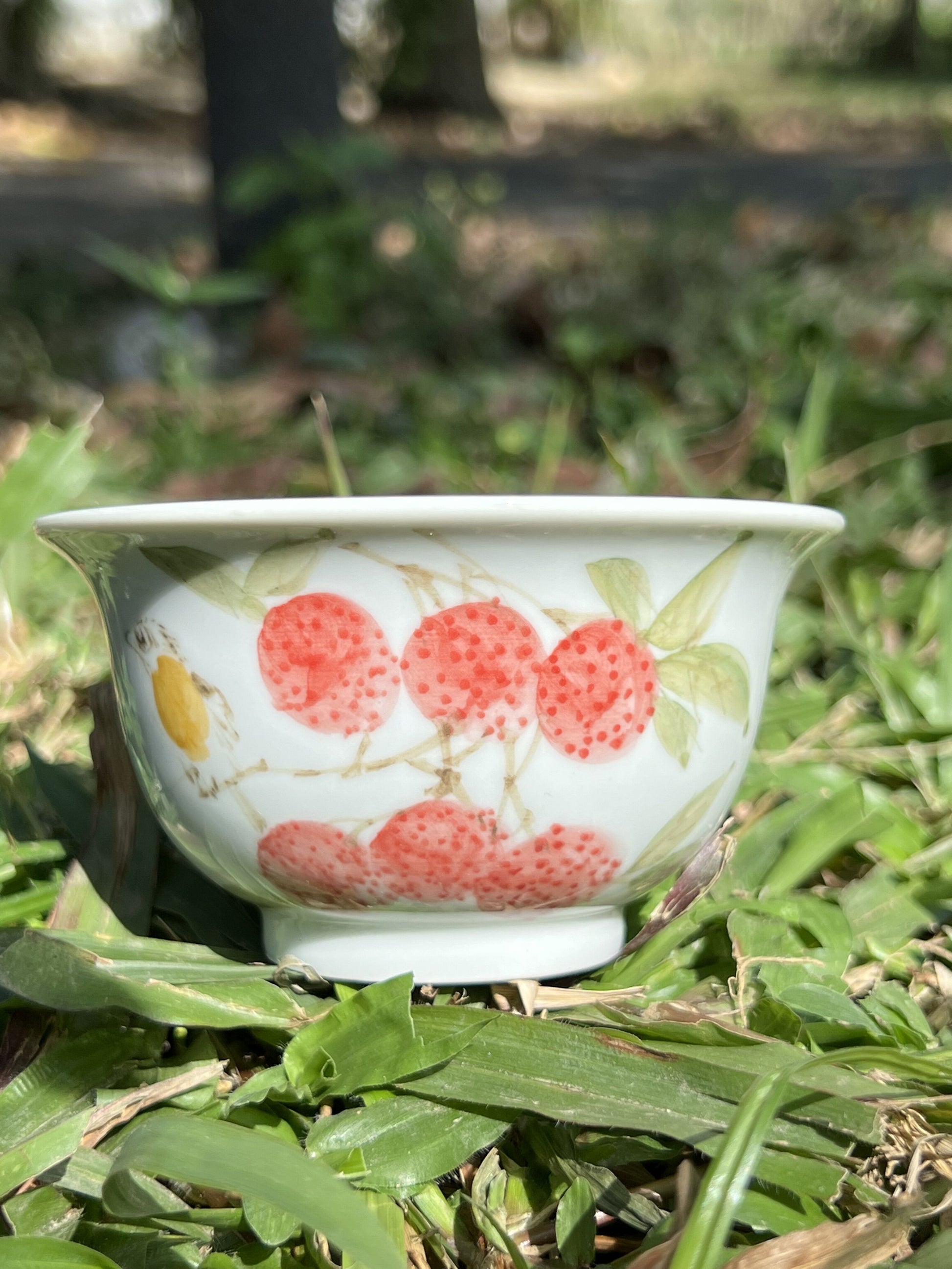 This is a ceramic teacup