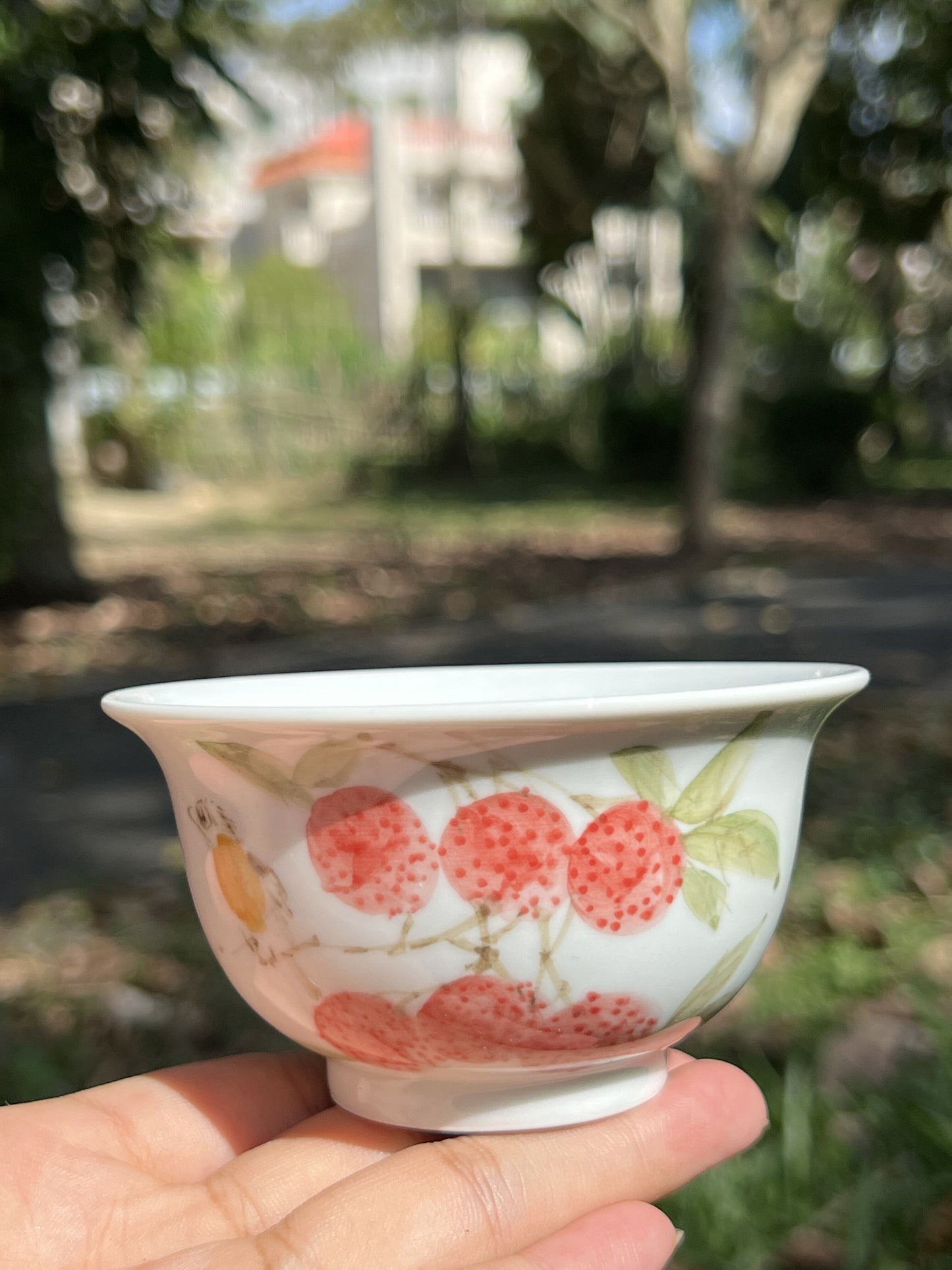 This is a ceramic teacup