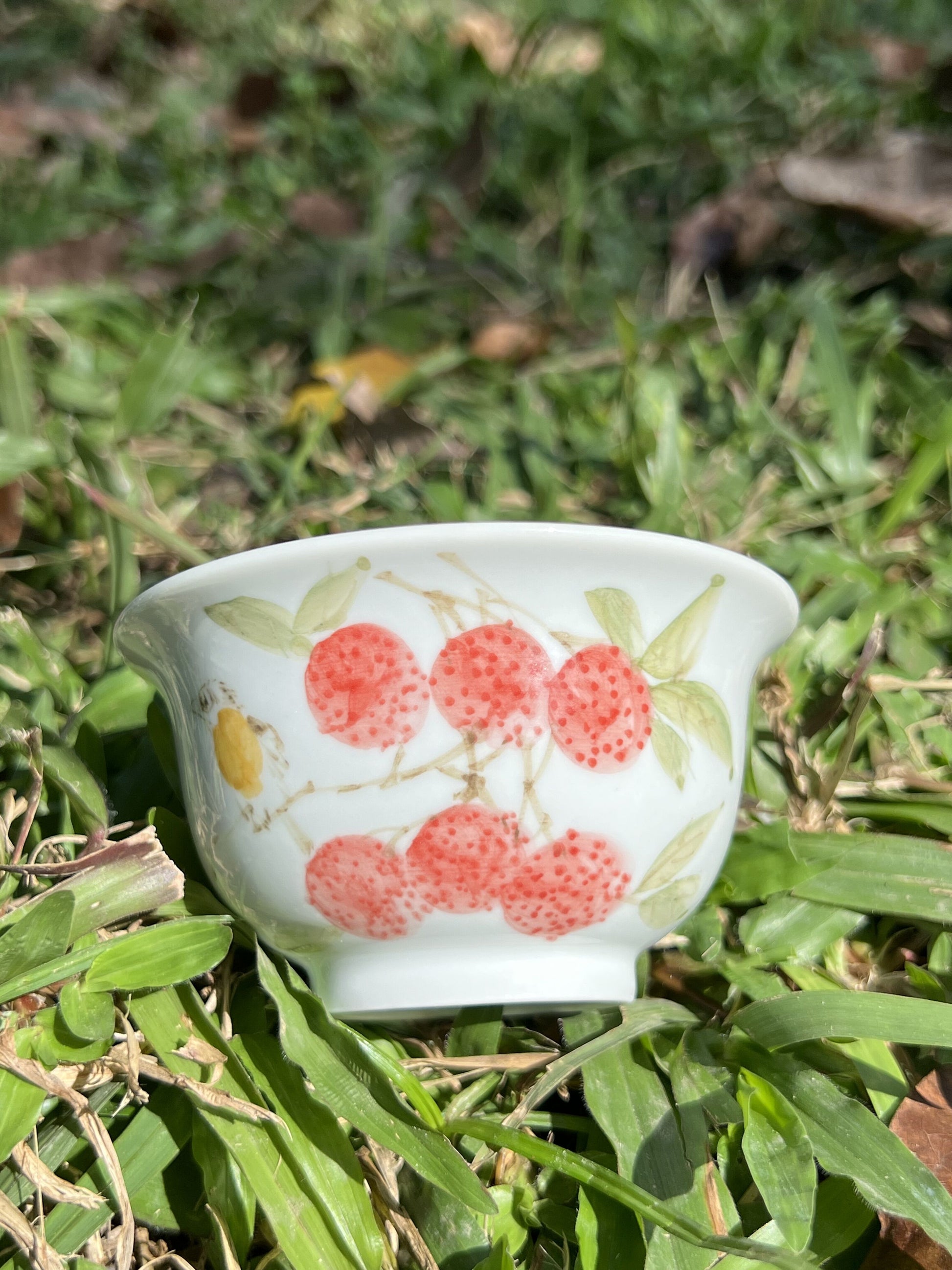 This is a ceramic teacup