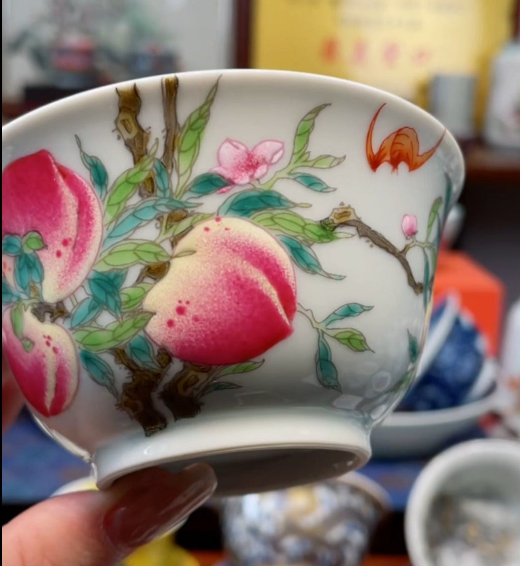 This is a Chinese Jingdezhen ceramic teacup