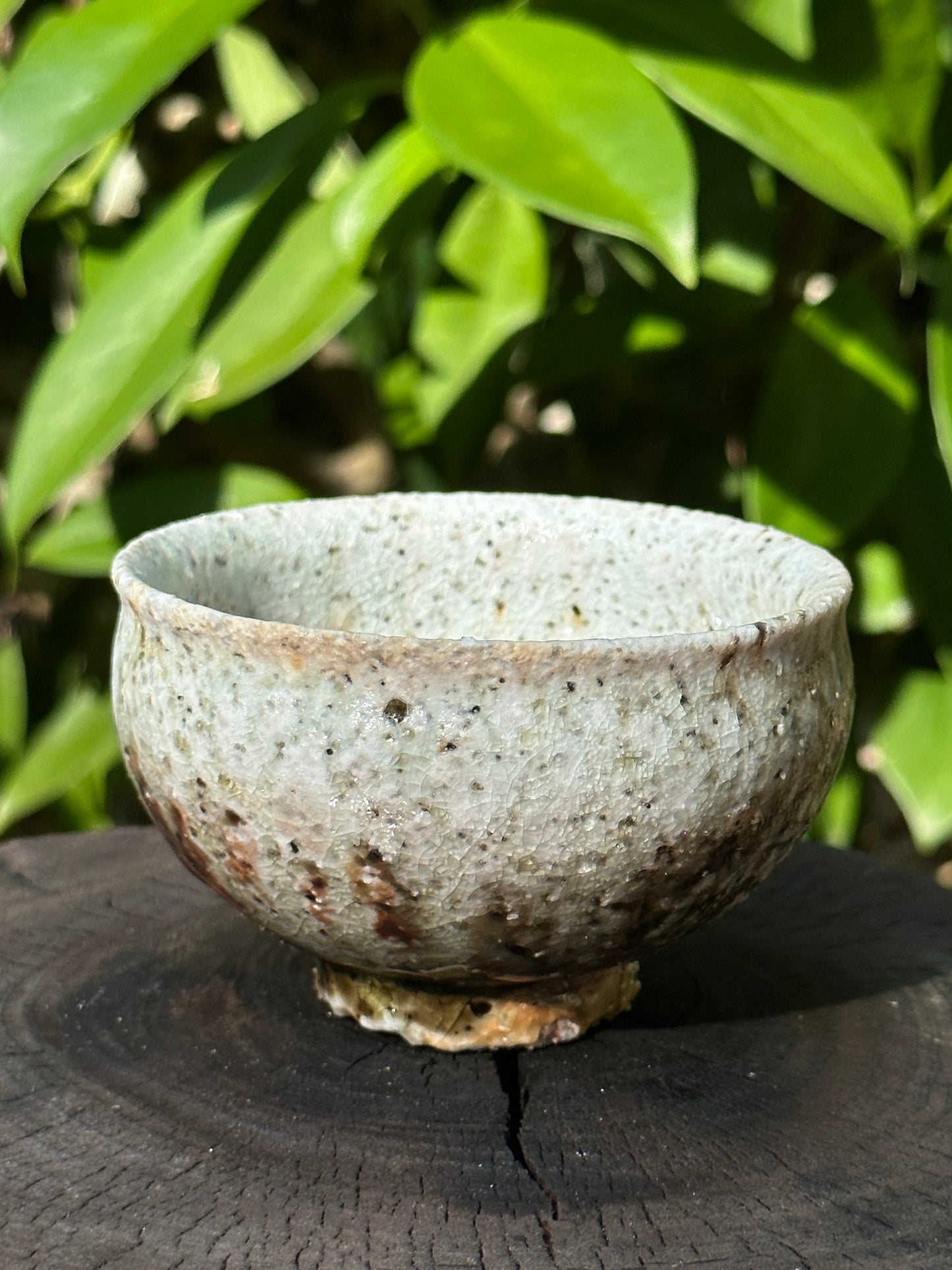 This is a woodfired pottery teacup