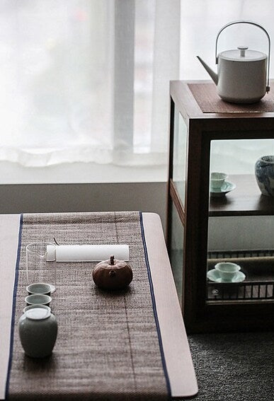 This is a bamboo weaving mat table cloth