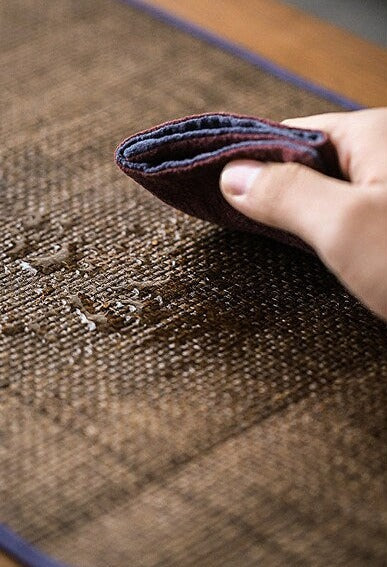 Tea Grass Weaving Mat Natural Tea Table Antique Cloth