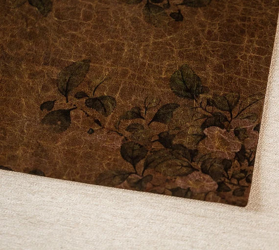 This is a gambiered canton silk xiangyunsha tea table cloth