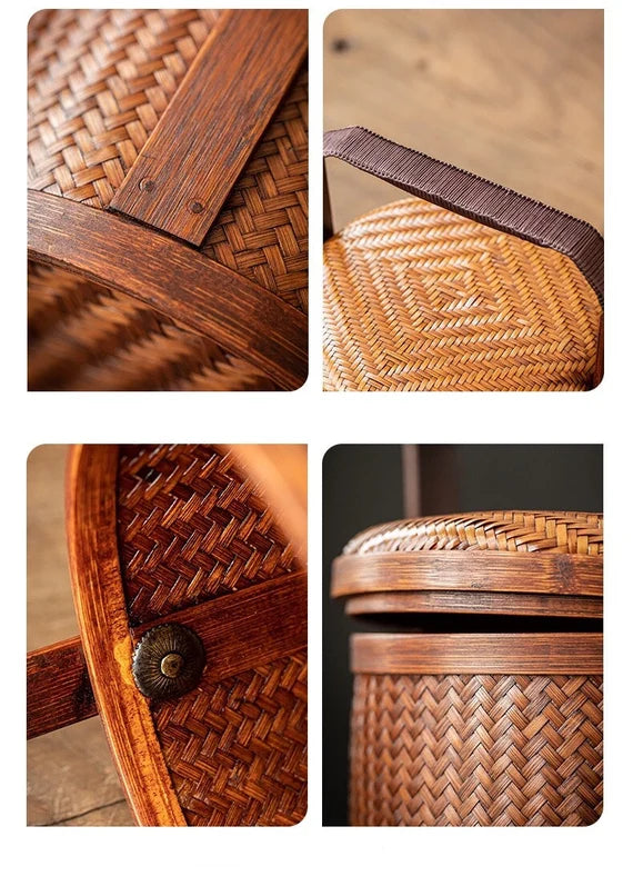 This is a bamboo weaving basket