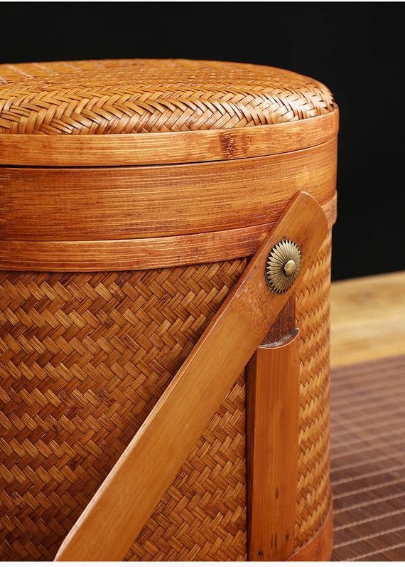 This is a bamboo weaving basket