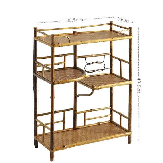 This is a meilu bamboo shelf bamboo rack.this is a bamboo teaware storage shelf