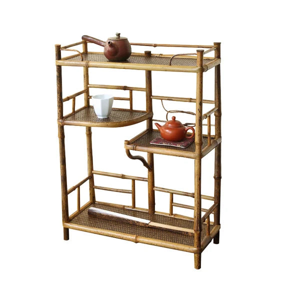 This is a meilu bamboo shelf bamboo rack.this is a bamboo teaware storage shelf