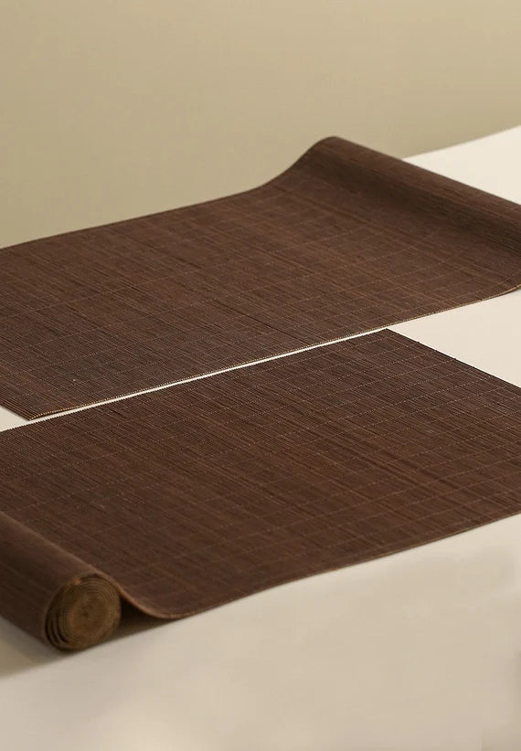 This is a bamboo weaving mat table cloth