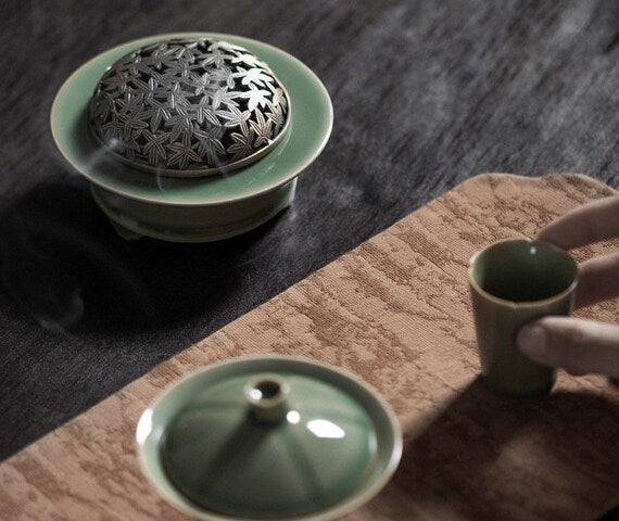 This is a Yue kiln celadon incense burner