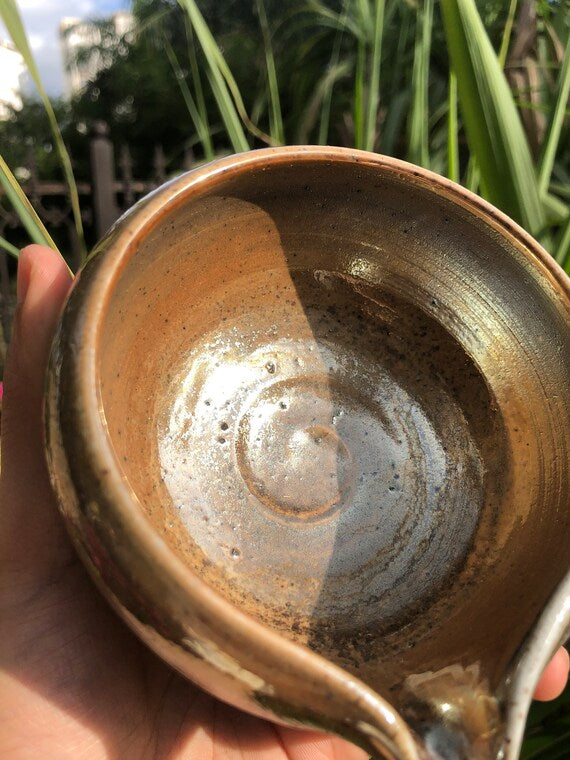 This is a woodfired pottery faircup gongdaobei