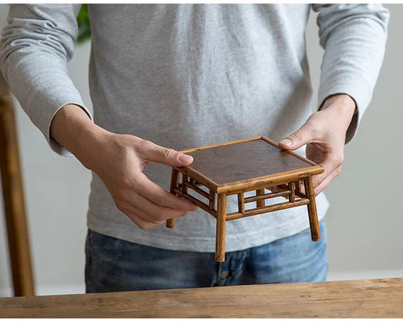 This is a bamboo mini shelf.this is a bamboo teaware storage shelf