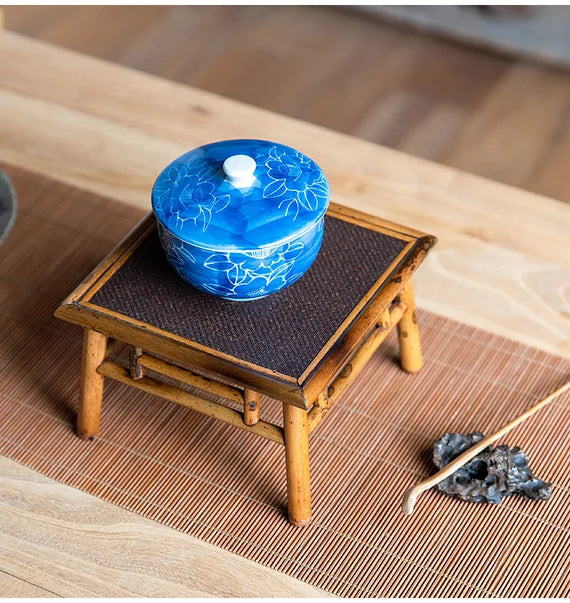 This is a bamboo mini shelf.this is a bamboo teaware storage shelf