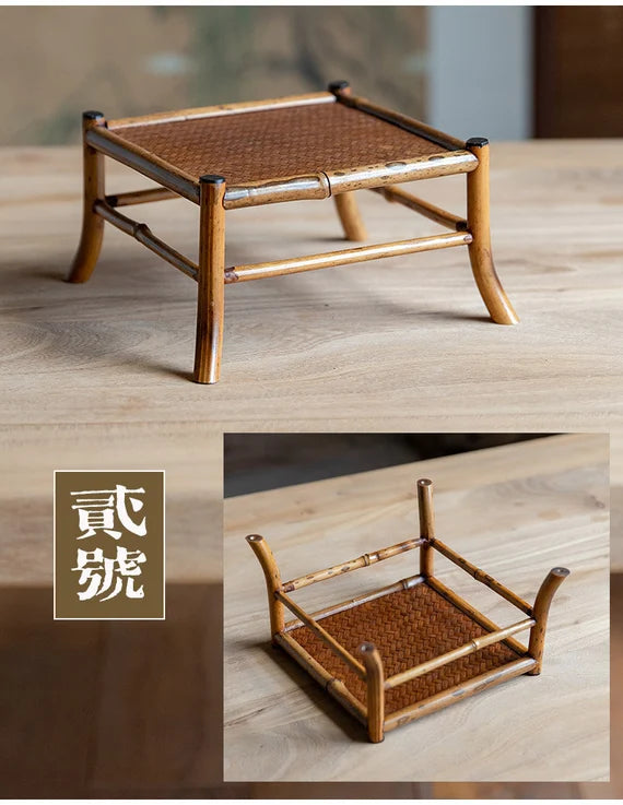 This is a bamboo mini shelf.this is a bamboo teaware storage shelf