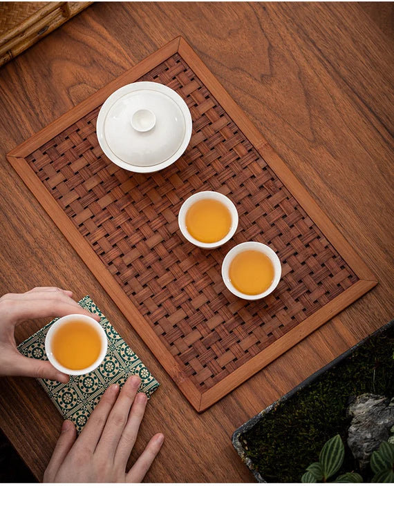 This is a bamboo weaving tea cushion  table cloth