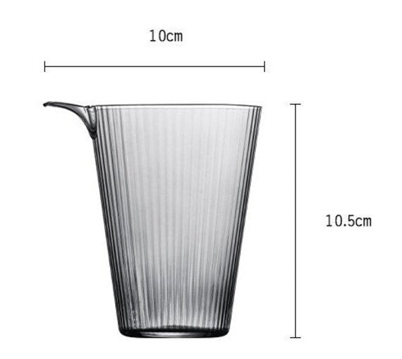 This is a transparent black glass faircup gongdaobei