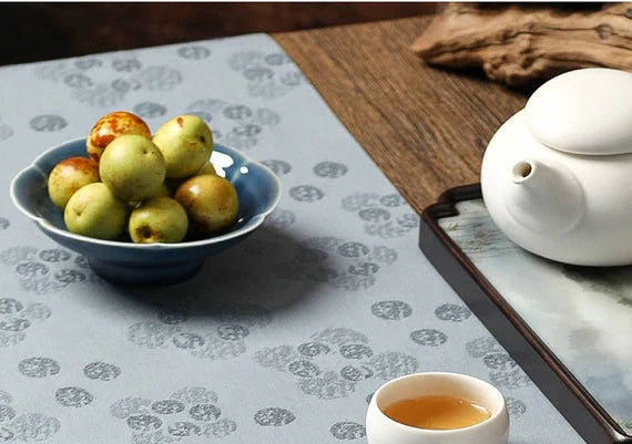 This is a waterproof tea mat table cloth