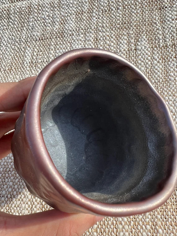 This is a woodfired tietai pottery teacup