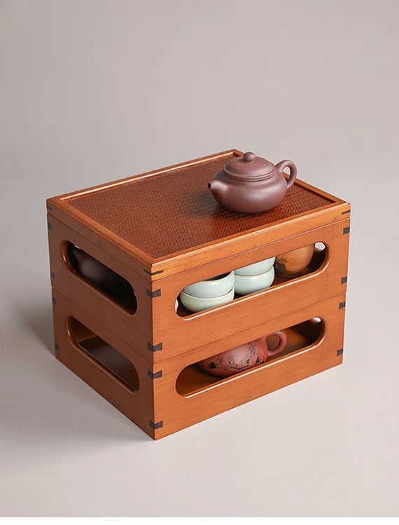 This is a bamboo shelf bamboo rack.this is a bamboo teaware storage box