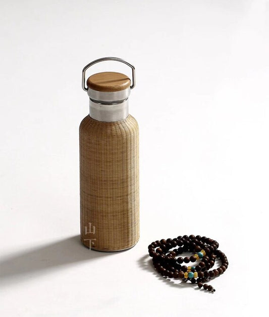 This is a bamboo weaving thermos bottle