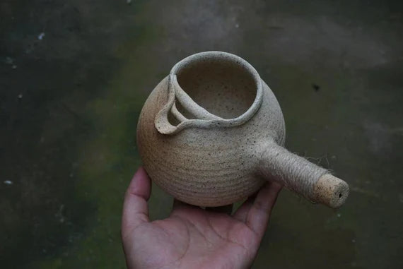 This is a pottery kettle