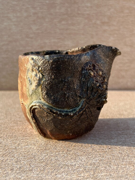 This is a woodfired pottery faircup gongdaobei