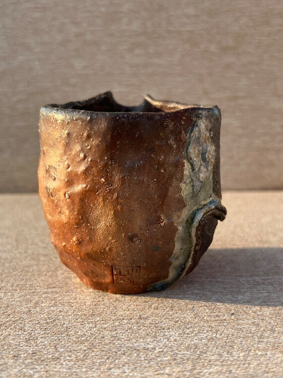 This is a woodfired pottery faircup gongdaobei