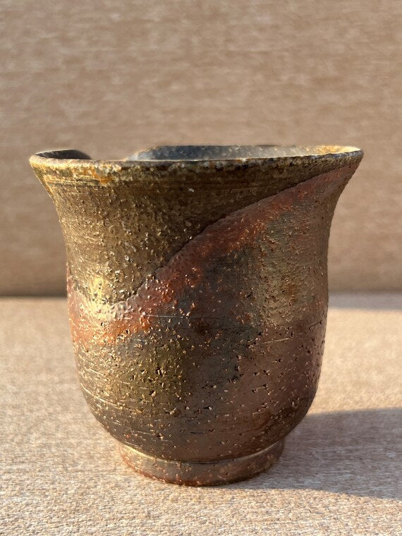 This is a woodfired pottery faircup gongdaobei