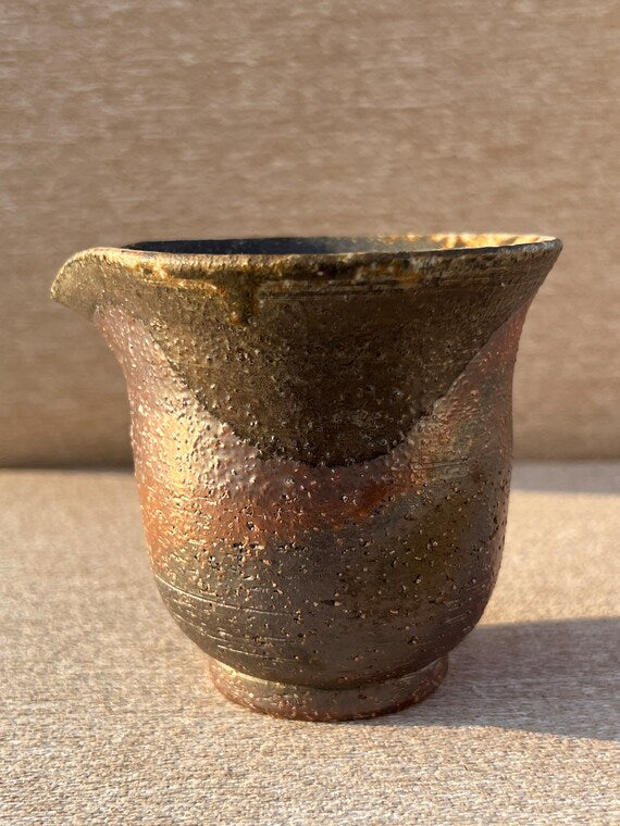 This is a woodfired pottery faircup gongdaobei