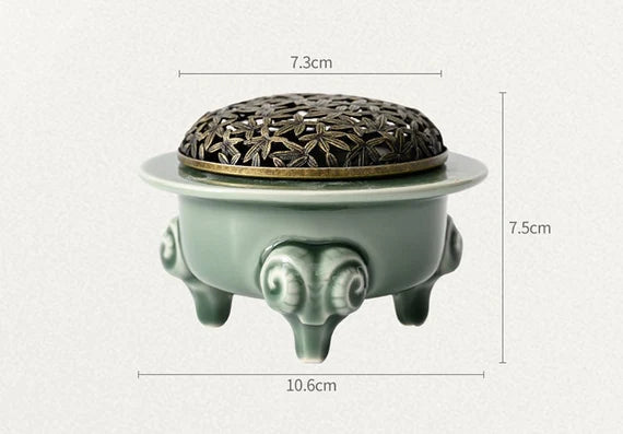 This is a Yue kiln celadon incense burner