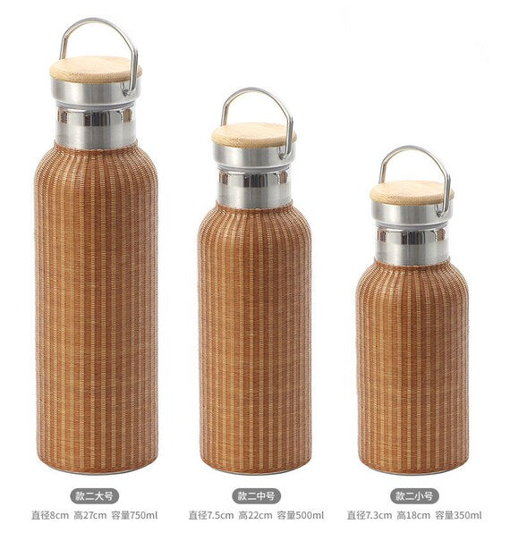 This is a bamboo weaving thermos bottle